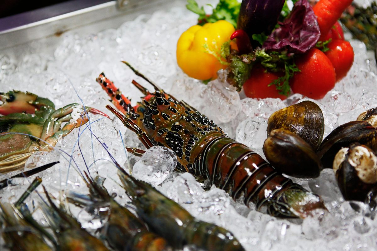 Premium seafood arrangement