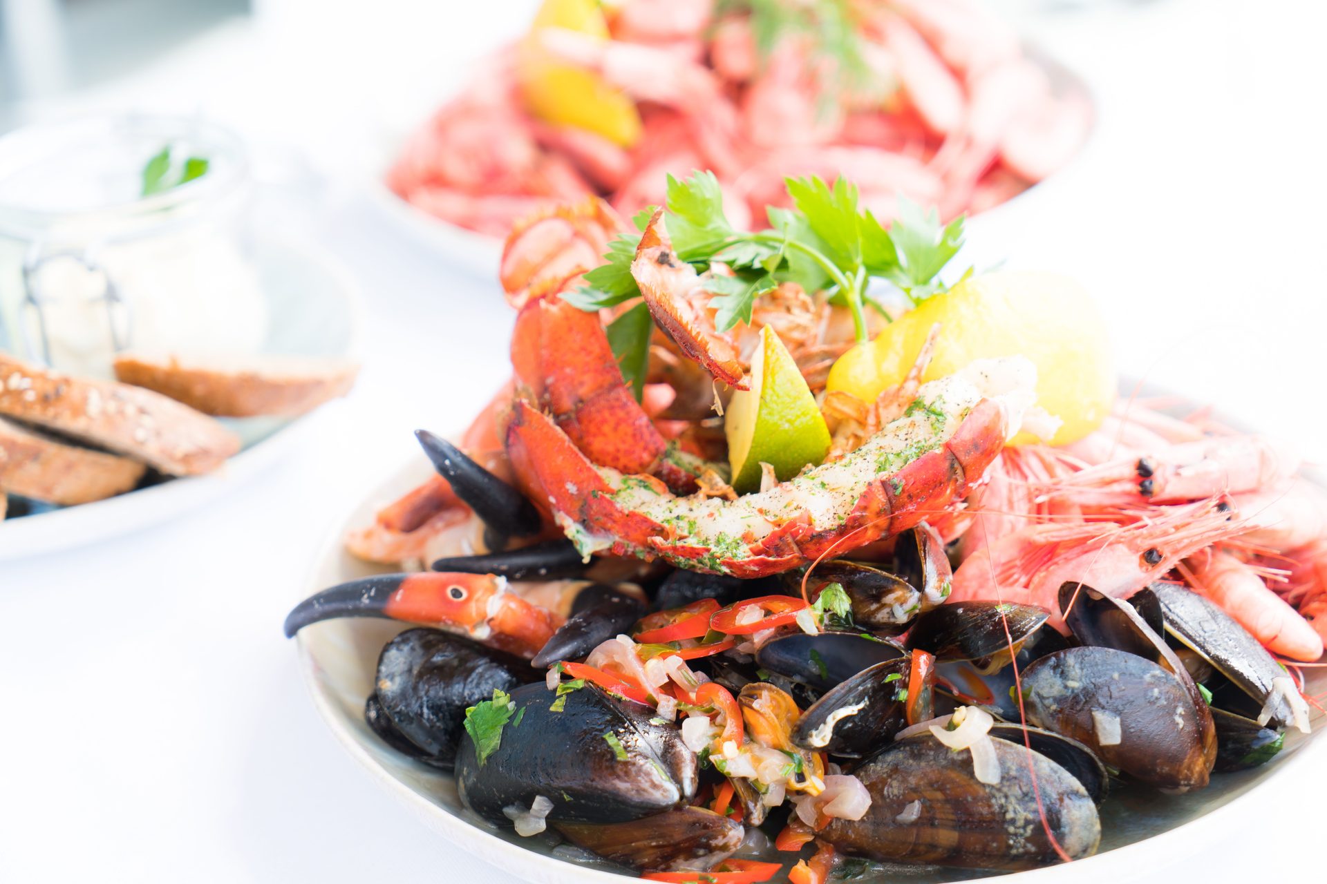 Premium seafood platter on ice